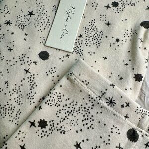 Rylee + Cru Starry Night Kids Pajama Set - Cream and Black